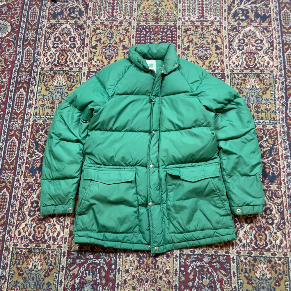 VTG‎ 70s Sierra Designs Pine Green Down Puffer Jacket Parka XS Berkeley CA USA
